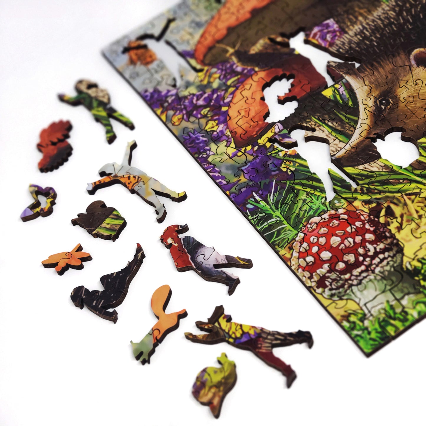 Wooden Jigsaw Puzzle with Uniquely Shaped Pieces for Adults - 487 Pieces - Majestic Harvest