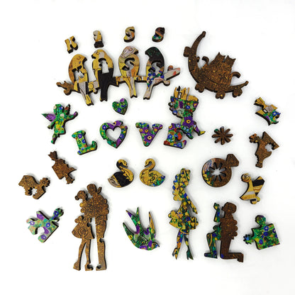 Wooden Jigsaw Puzzle with Uniquely Shaped Pieces for Adults - 311 Pieces - the Kiss