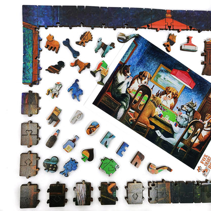 Wooden Jigsaw Puzzle with Uniquely Shaped Pieces for Adults - 390 Pieces - A Friend in Need