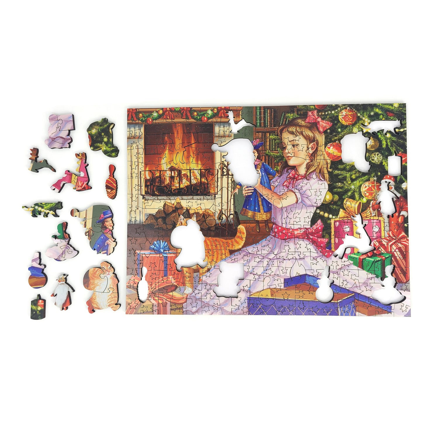 Large Format Wooden Jigsaw Puzzle with Uniquely Shaped Pieces for Seniors and Adults - 235 Pieces - Christmas Gift