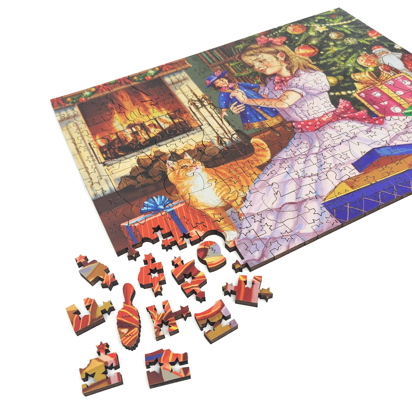 Large Format Wooden Jigsaw Puzzle with Uniquely Shaped Pieces for Seniors and Adults - 235 Pieces - Christmas Gift