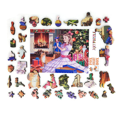 Wooden Jigsaw Puzzle with Uniquely Shaped Pieces for Adults - 235 Pieces - Christmas Gift