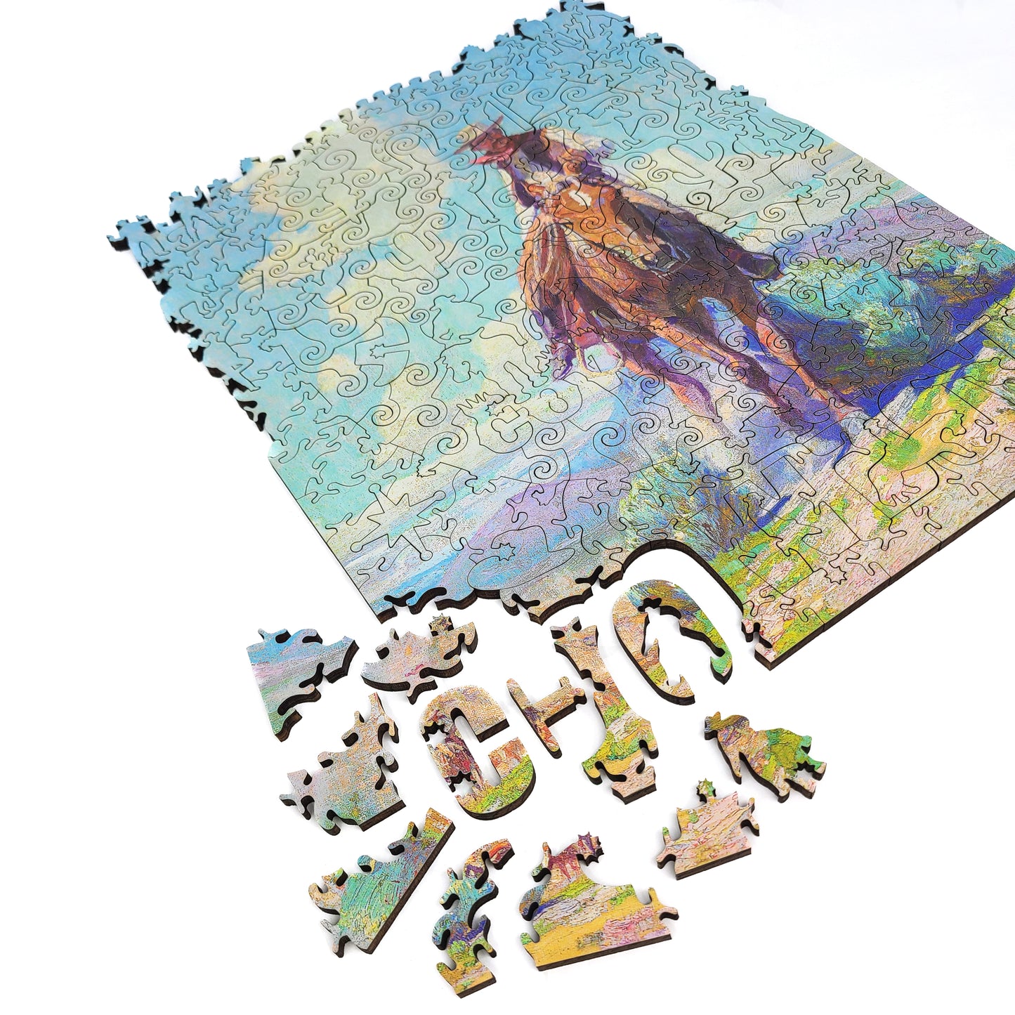 Large Format Wooden Jigsaw Puzzle with Uniquely Shaped Pieces for Seniors and Adults - 190 Pieces - The Trail Foreman