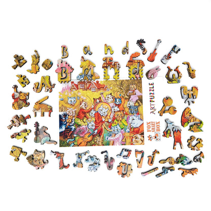 Large Format Wooden Jigsaw Puzzle with Uniquely Shaped Pieces for Seniors and Adults - 235 Pieces - And the band plays on
