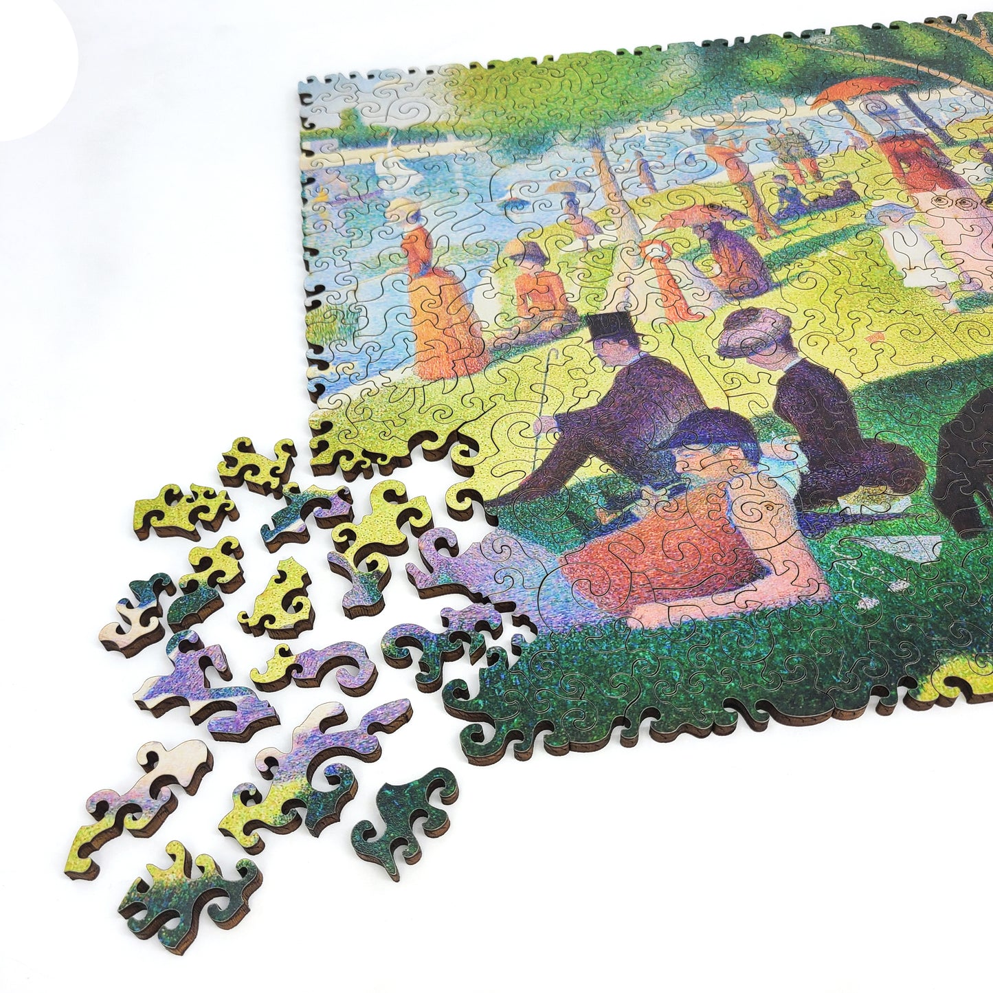 Wooden Jigsaw Puzzle with Uniquely Shaped Pieces for Adults - 440 Pieces - A Sunday Afternoon on the Island of La Grande Jatte