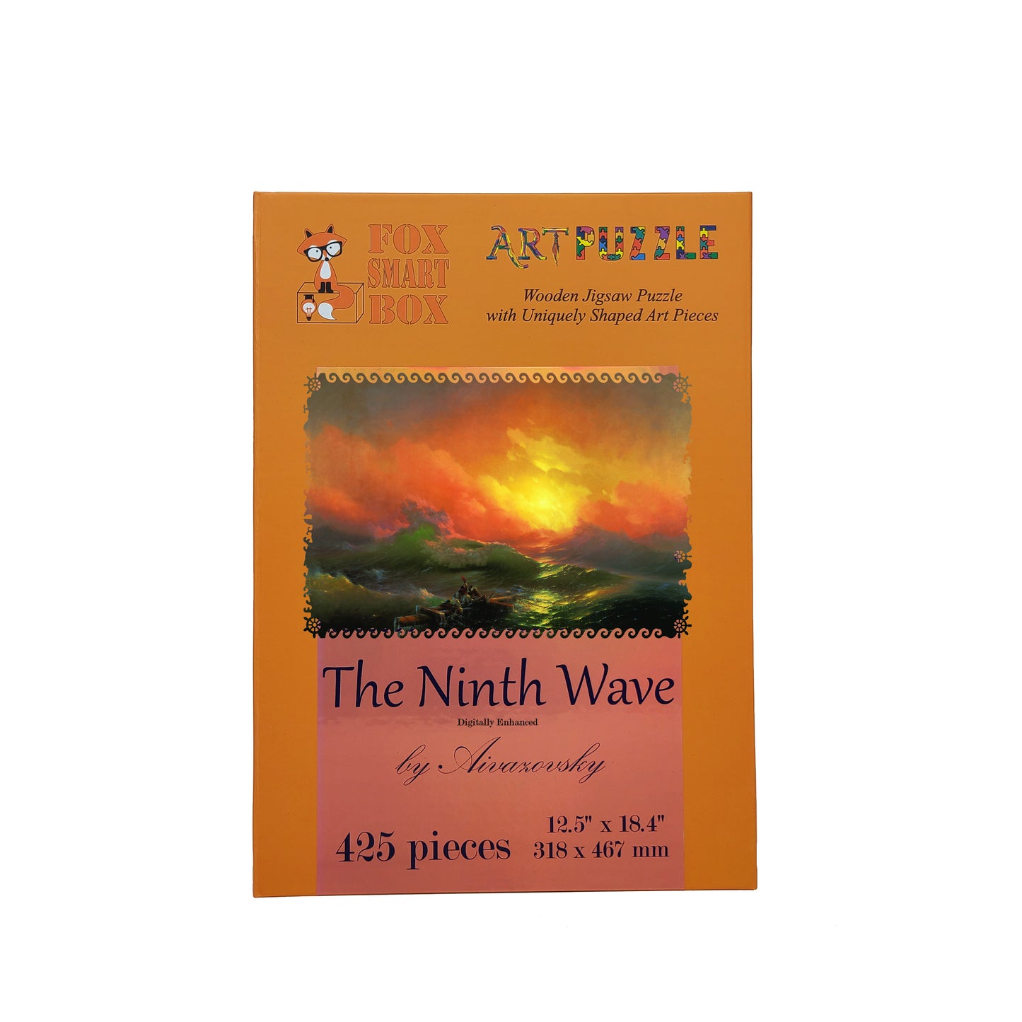 Wooden Jigsaw Puzzle with Uniquely Shaped Pieces for Adults - 425 Pieces - The Ninth Wave (digitally enhanced)