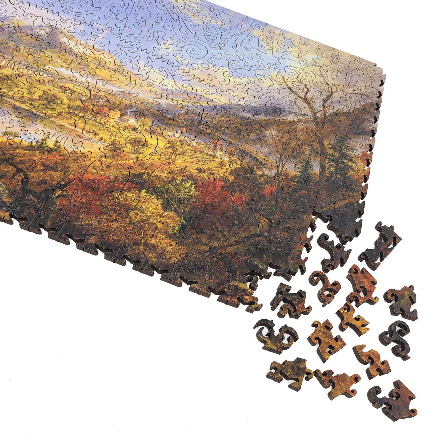 Wooden Jigsaw Puzzle with Uniquely Shaped Pieces for Adults - 440 Pieces - Starrucca Viaduct, Pennsylvania