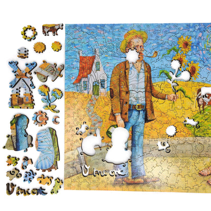 Wooden Jigsaw Puzzle with Uniquely Shaped Pieces for Adults - 505 Pieces - SunfLovers