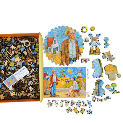 Wooden Jigsaw Puzzle with Uniquely Shaped Pieces for Adults - 505 Pieces - SunfLovers