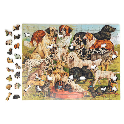 Wooden Jigsaw Puzzle with Uniquely Shaped Pieces for Adults - 306 Pieces - Furry Friends