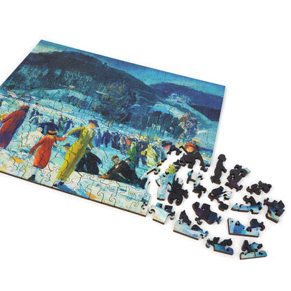 Wooden Jigsaw Puzzle with Uniquely Shaped Pieces for Adults - 215 Pieces - Love of Winter