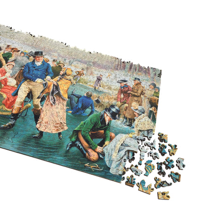 Wooden Jigsaw Puzzle with Uniquely Shaped Pieces for Adults - 510 Pieces - A Merry Christmas