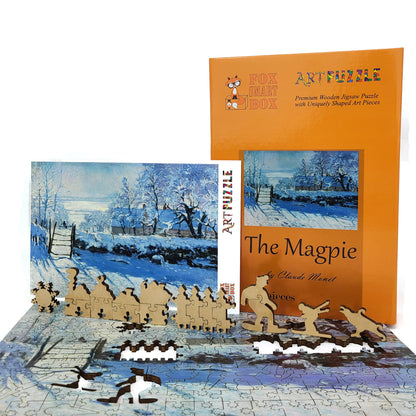Large Format Wooden Jigsaw Puzzle with Uniquely Shaped Pieces for Seniors and Adults - 210 Pieces - The Magpie