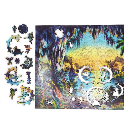 Wooden Jigsaw Puzzle with Uniquely Shaped Pieces for Adults - 430 Pieces - The Fairy Grotto