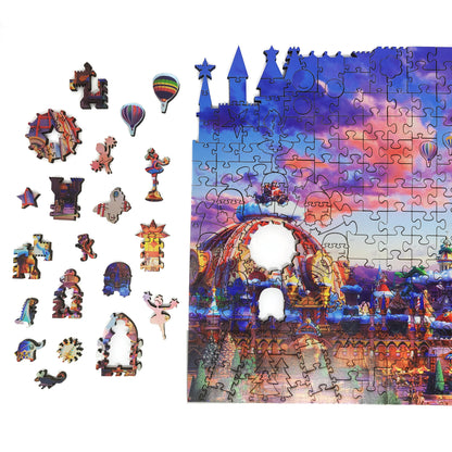 Wooden Jigsaw Puzzle with Uniquely Shaped Pieces for Adults - 425 Pieces - Magic Castle