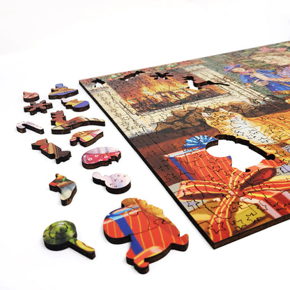 Wooden Jigsaw Puzzle with Uniquely Shaped Pieces for Adults - 465 Pieces - Christmas Gift