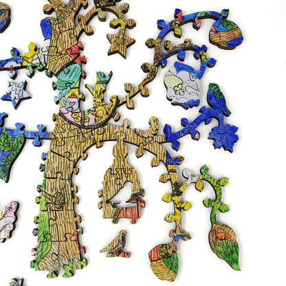 Wooden Jigsaw Puzzle with Uniquely Shaped Pieces for Adults - 400 Pieces - Tree of Angels