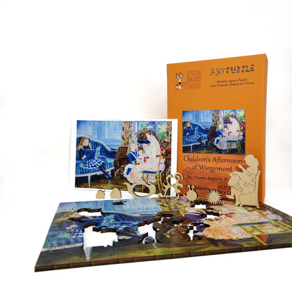 Wooden Jigsaw Puzzle with Uniquely Shaped Pieces for Adults - 220 Pieces - Children's Afternoon at Wargemont