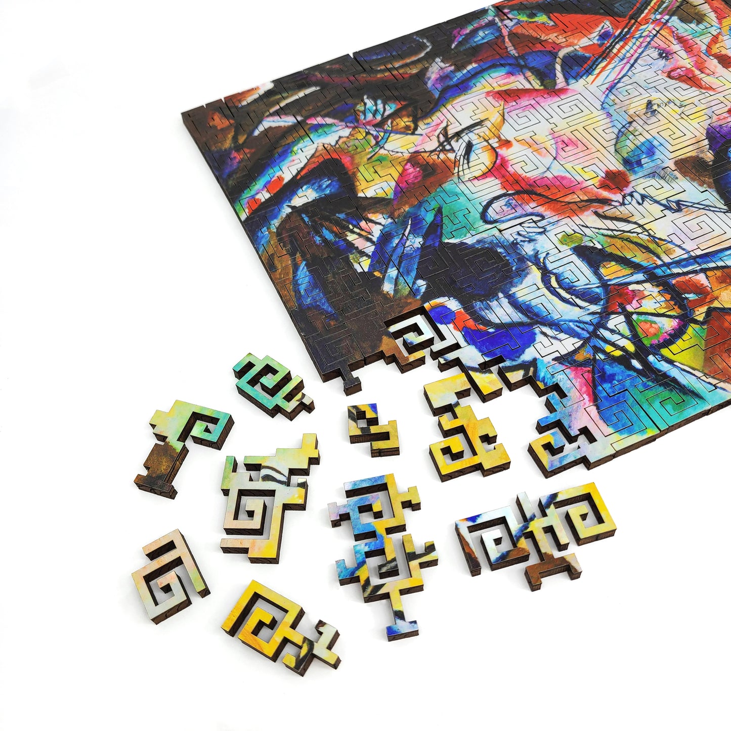 Wooden Jigsaw Puzzle with Uniquely Shaped Pieces for Adults - 300 Pieces - Challenge. Composition VI