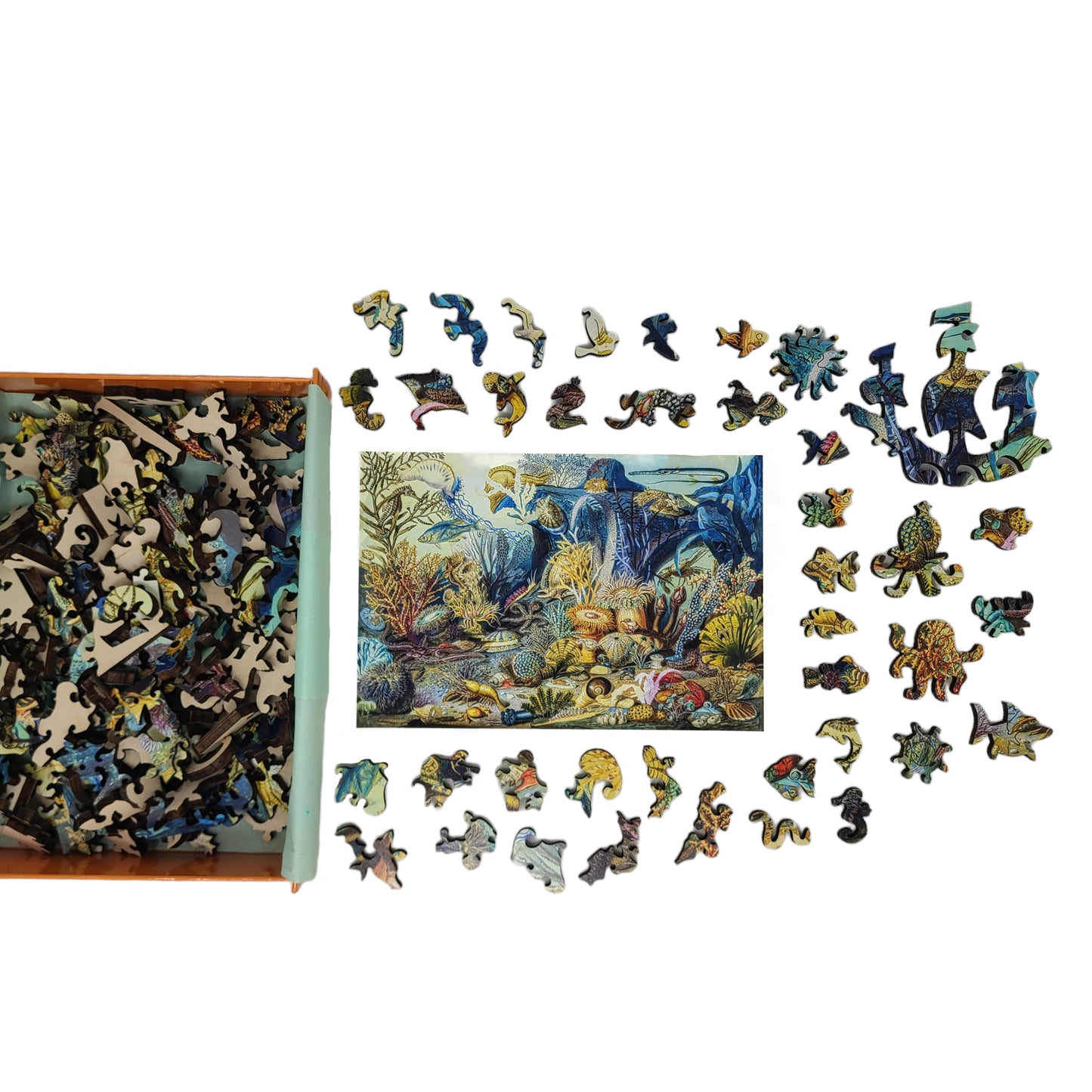 Large Format Wooden Jigsaw Puzzle with Uniquely Shaped Pieces for Seniors and Adults - 212 Pieces - Ocean Life