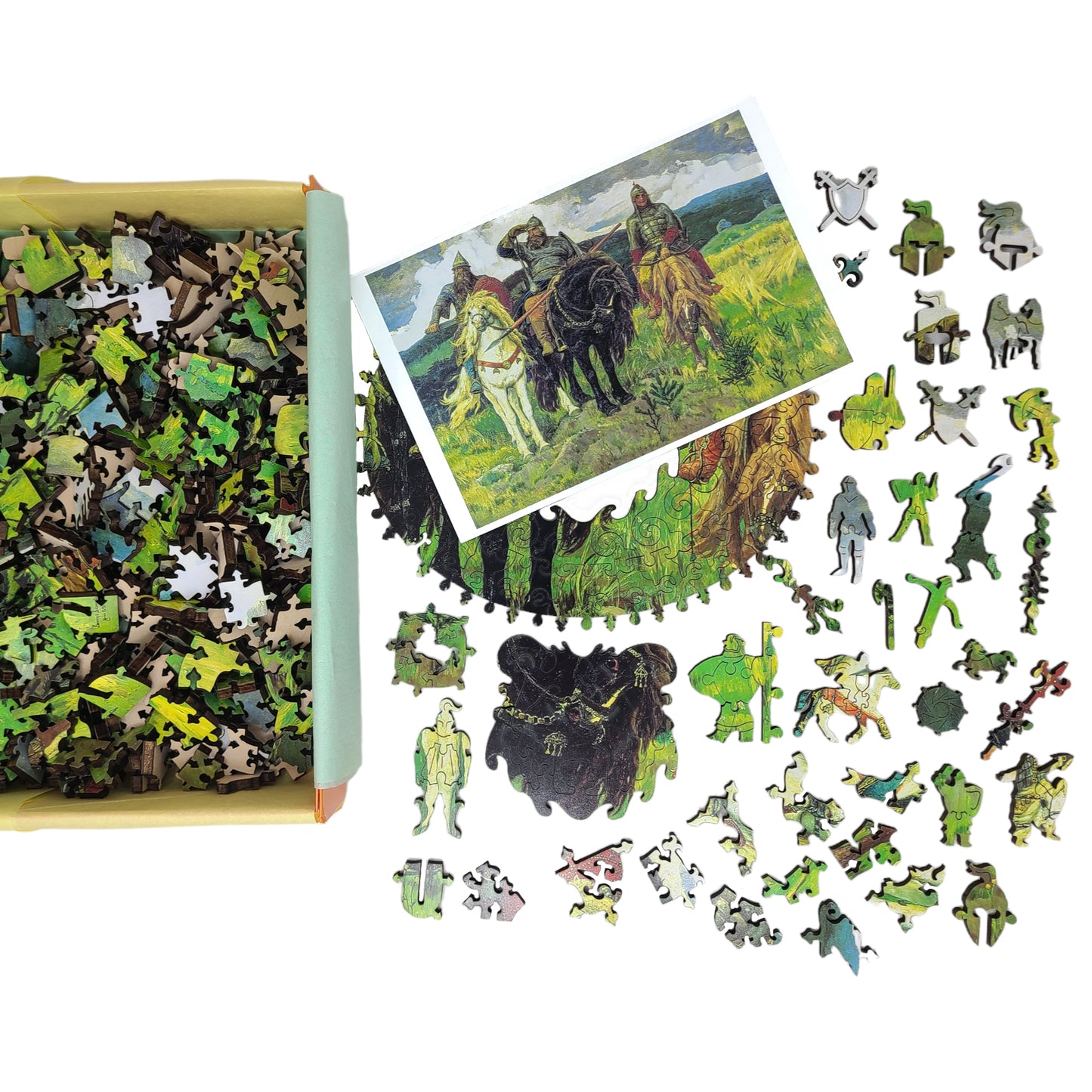 Wooden Jigsaw Puzzle for Adults - Uniquely Shaped Pieces - 422 Pieces - Heroes