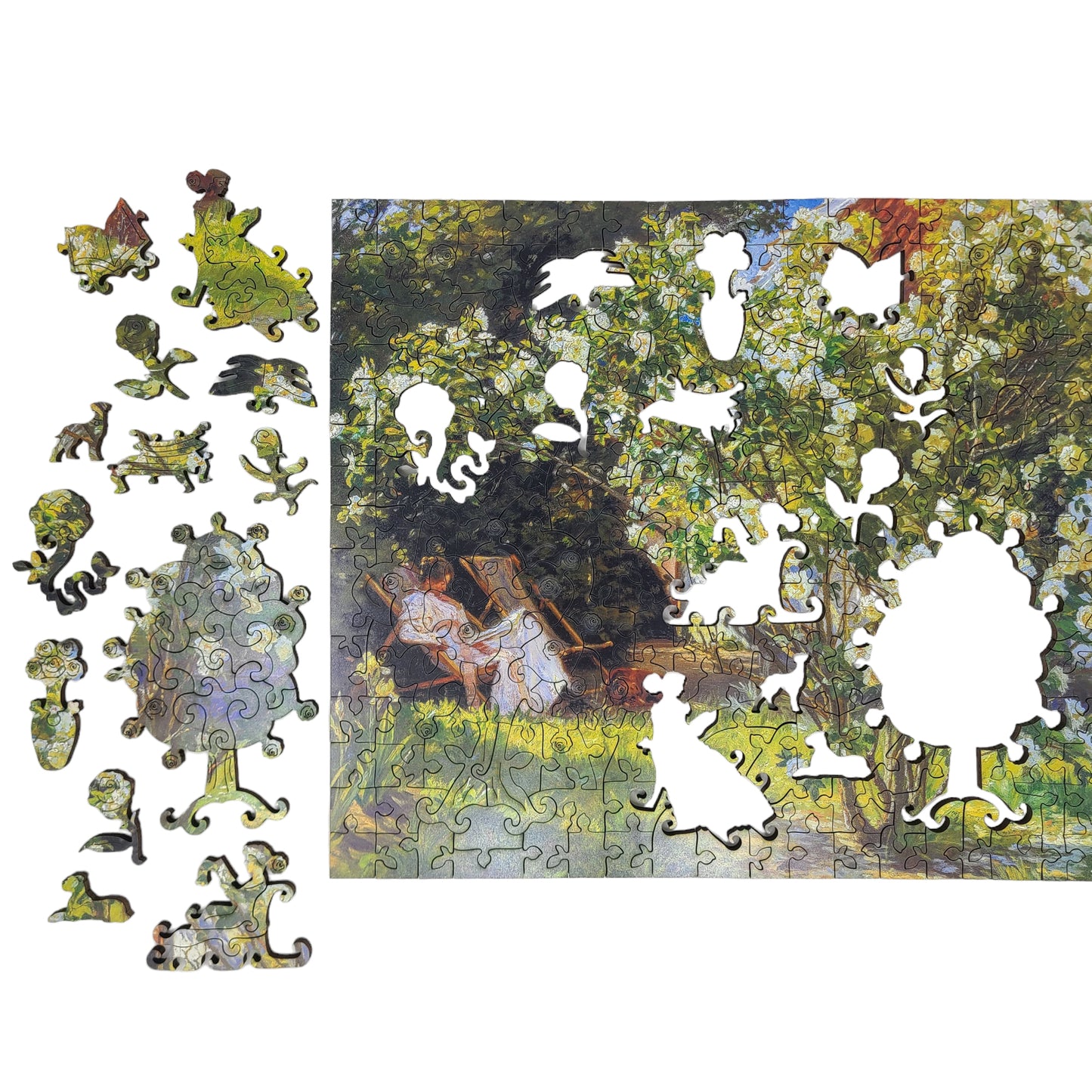 Wooden Jigsaw Puzzle for Adults - Uniquely Shaped Pieces - 215 Pieces - Roses