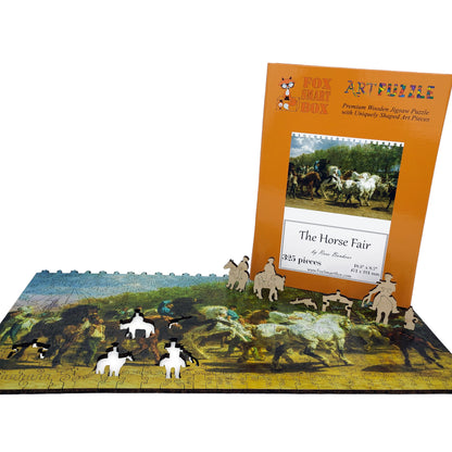 Wooden Jigsaw Puzzle for Adults - Uniquely Shaped Pieces  - 325 Pieces - The Horse Fair