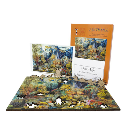 Wooden Jigsaw Puzzle for Adults - Uniquely Shaped Pieces - 212 Pieces - Ocean Life