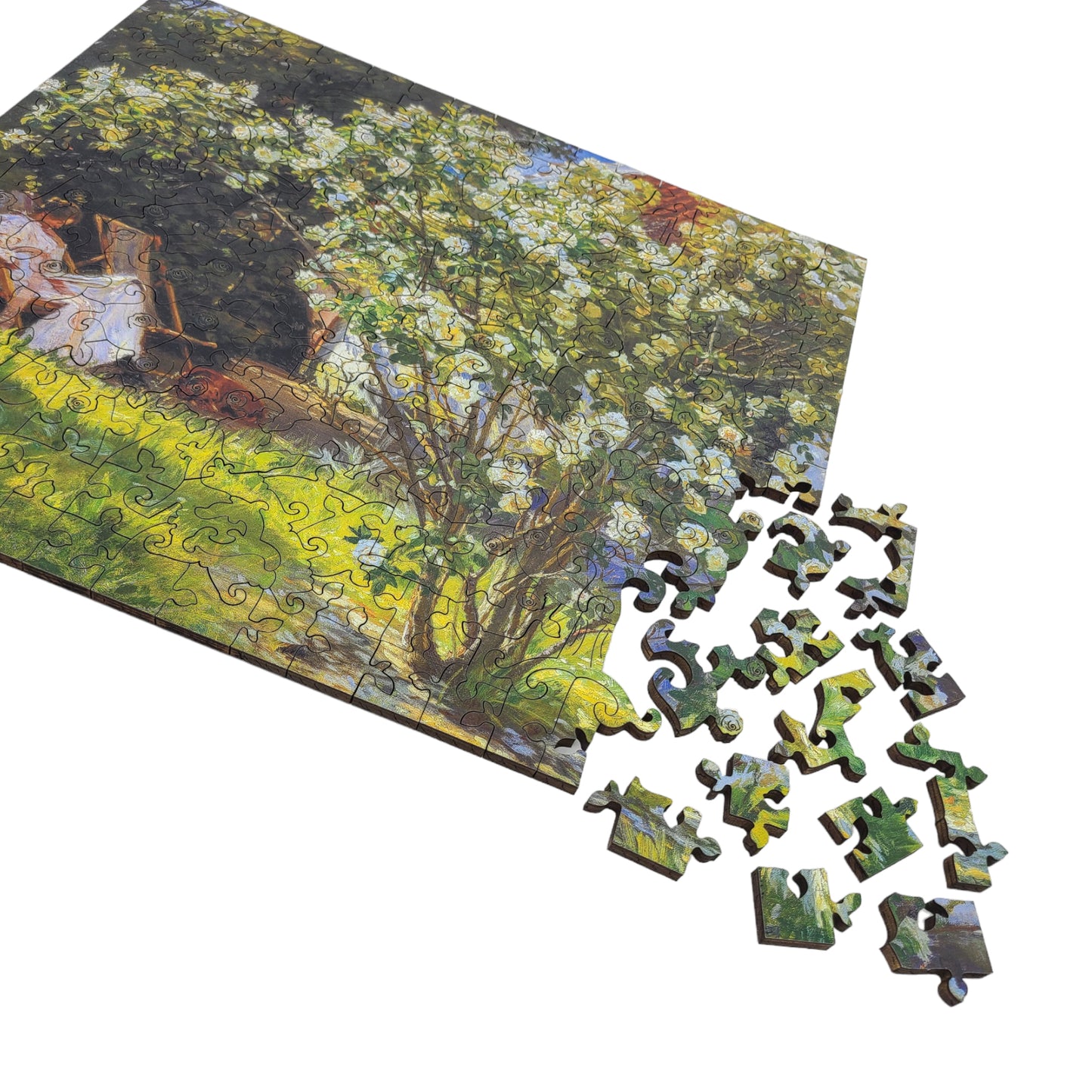 Wooden Jigsaw Puzzle for Adults - Uniquely Shaped Pieces - 215 Pieces - Roses