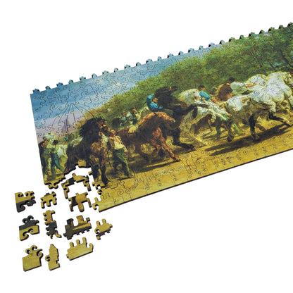 Wooden Jigsaw Puzzle for Adults - Uniquely Shaped Pieces  - 325 Pieces - The Horse Fair