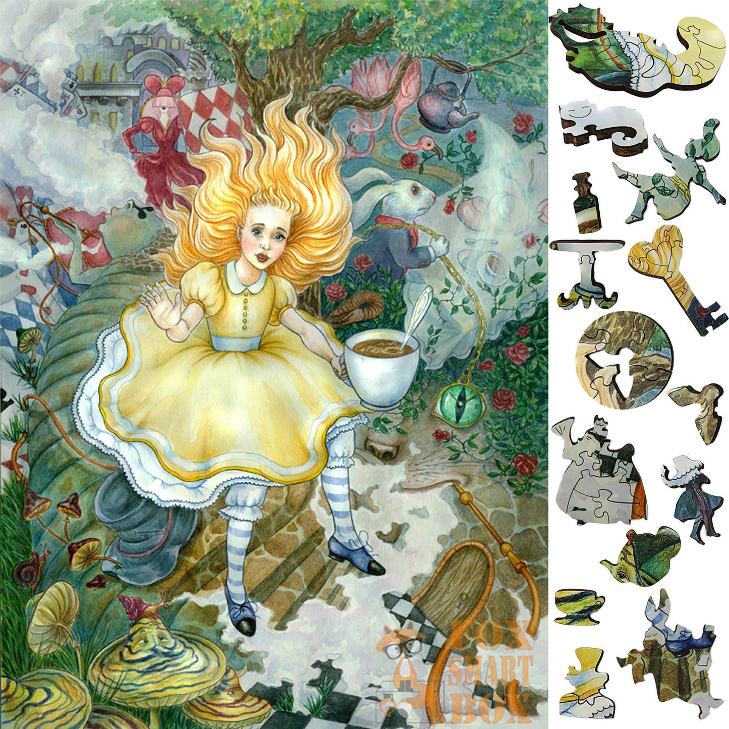 Rompecabezas de madera con piezas de formas únicas para adultos - 439 piezas - Alice's Fantasies