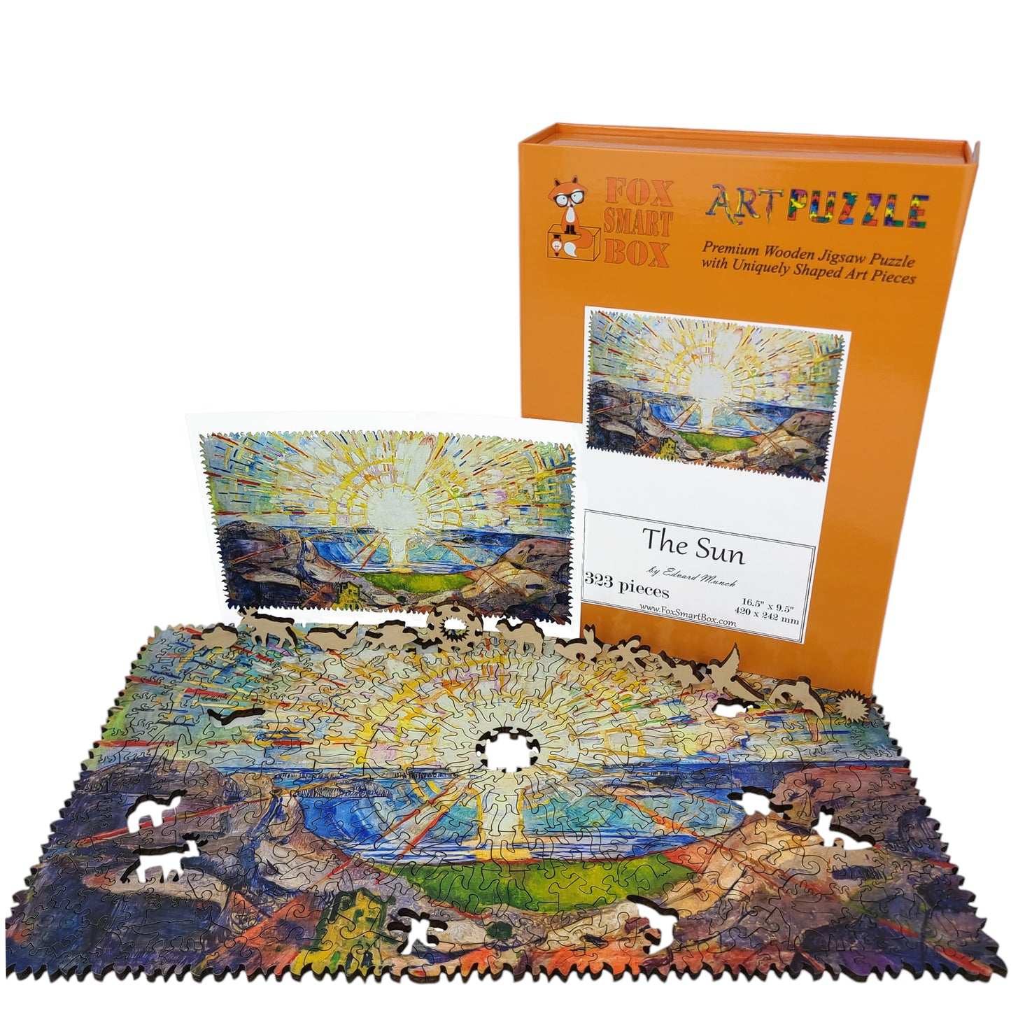 Wooden Jigsaw Puzzle for Adults - Uniquely Shaped Pieces - 323 Pieces - The Sun