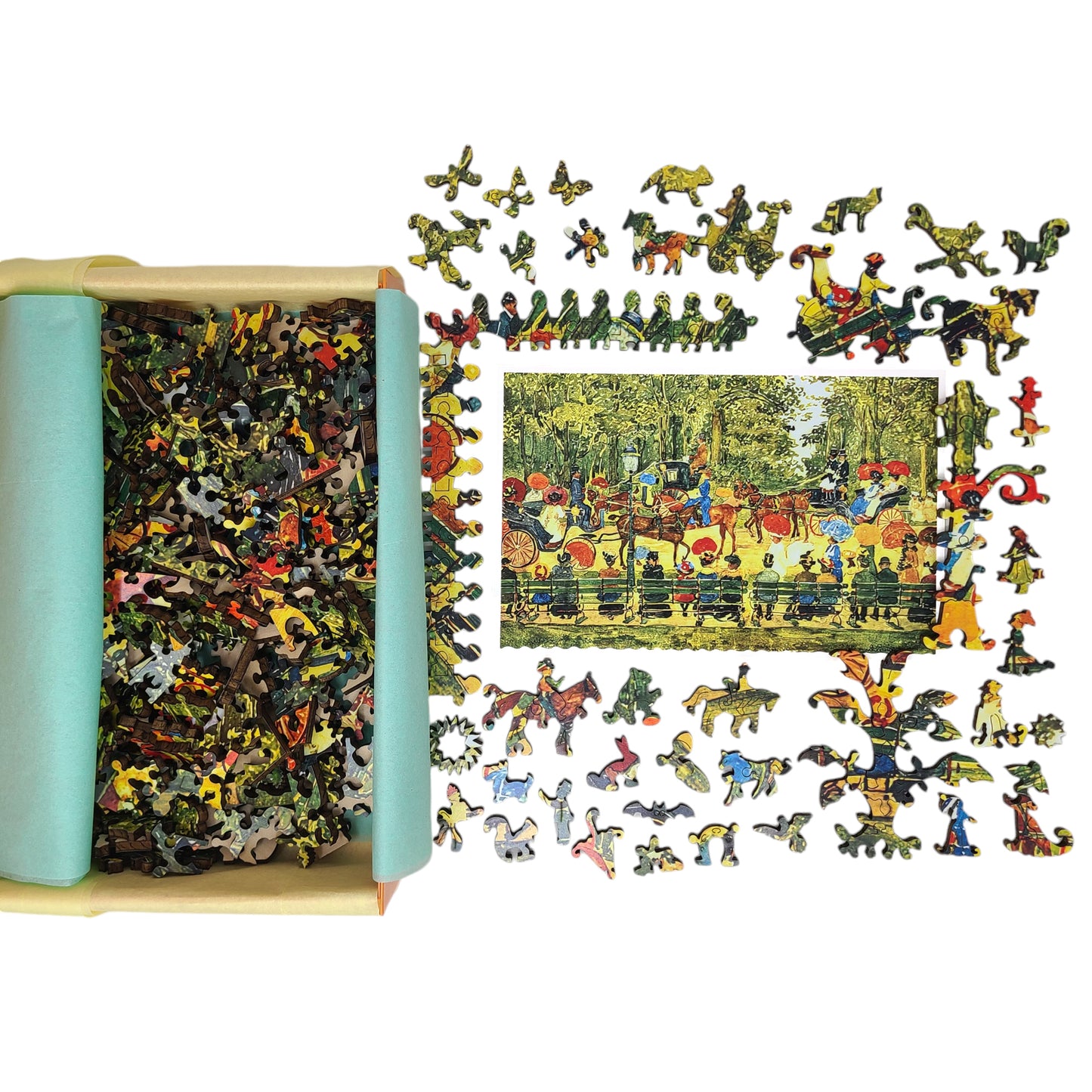 Wooden Jigsaw Puzzle for Adults - Uniquely Shaped Pieces - 340 Pieces - Central Park, New York