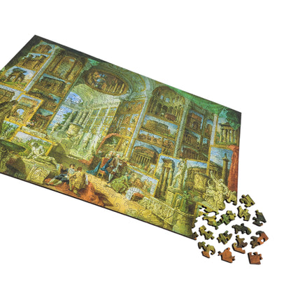 Wooden Jigsaw Puzzle for Adults - Uniquely Shaped Pieces - 430 Pieces - Views of Ancient Rome