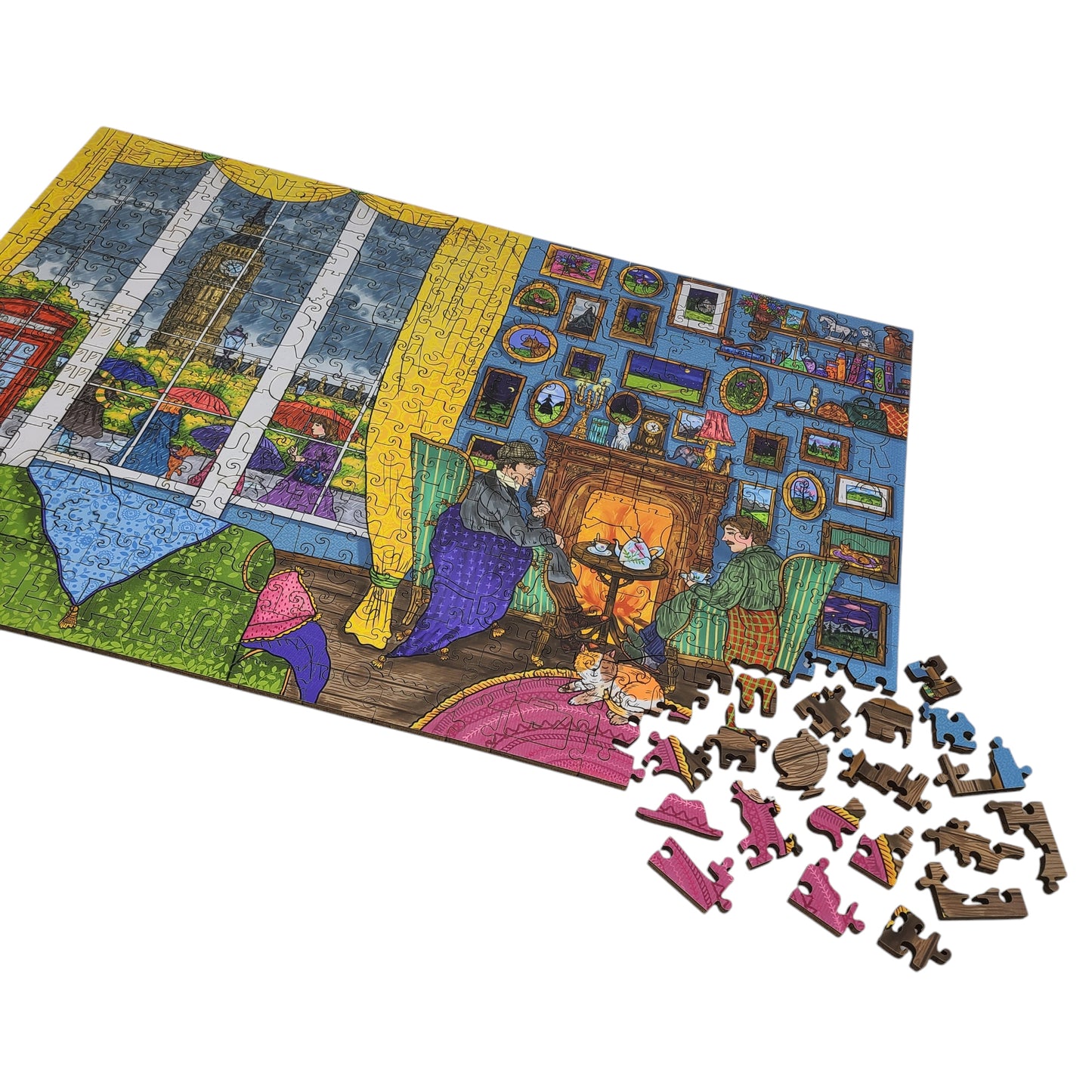 Wooden Jigsaw Puzzle for Adults - Uniquely Shaped Pieces - 415 Pieces - You know my methods, Watson