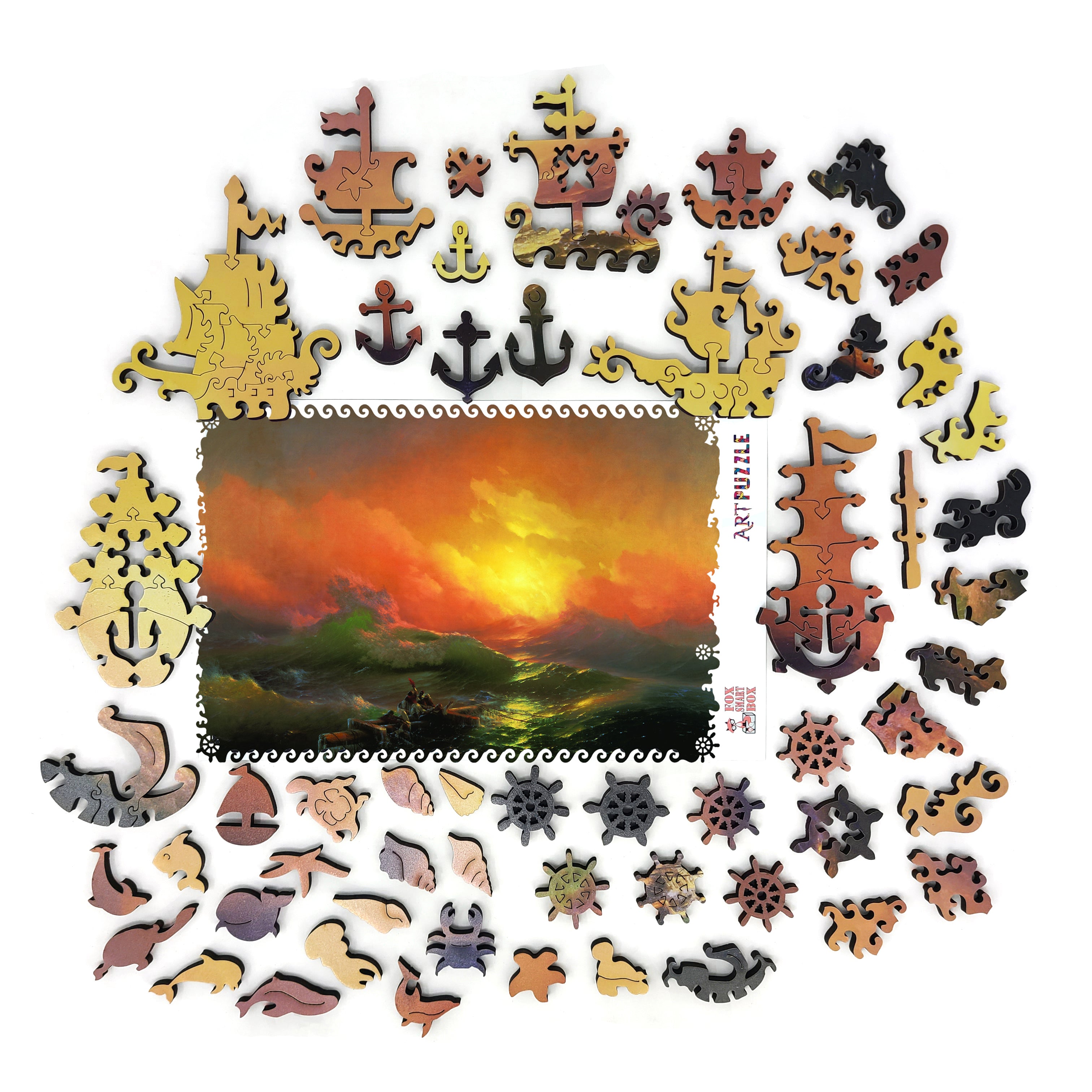 Wooden Jigsaw Puzzle for Adults - Uniquely Shaped Pieces - Made in