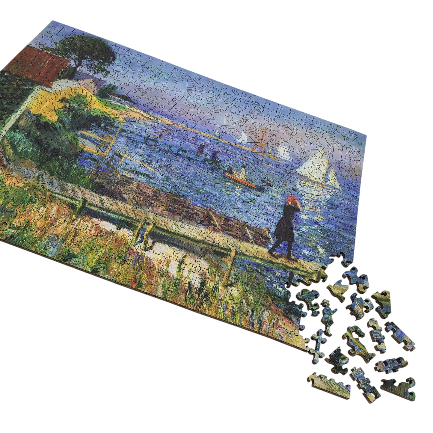 Wooden Jigsaw Puzzle for Adults - Uniquely Shaped Pieces - 420 Pieces - Bathers at Bellport