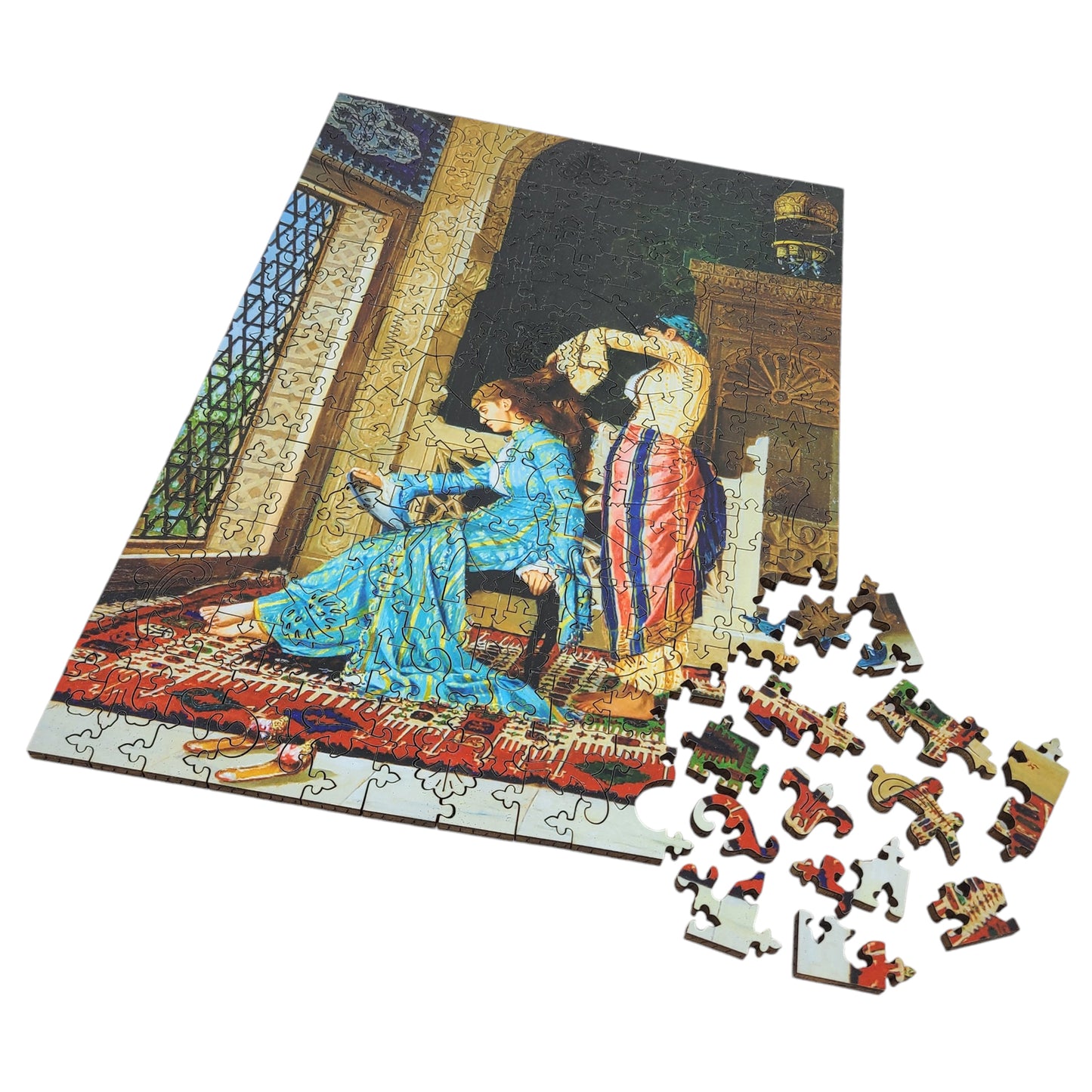 Wooden Jigsaw Puzzle for Adults - Uniquely Shaped Pieces - 230 Pieces - Woman Having Her Hair Combed