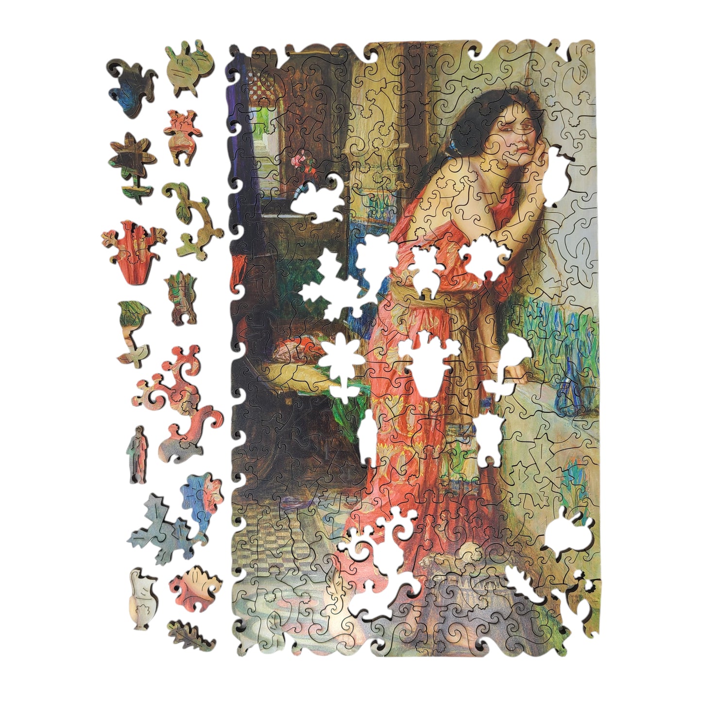 Wooden Jigsaw Puzzle for Adults - Uniquely Shaped Pieces - 220 Pieces - Thisbe