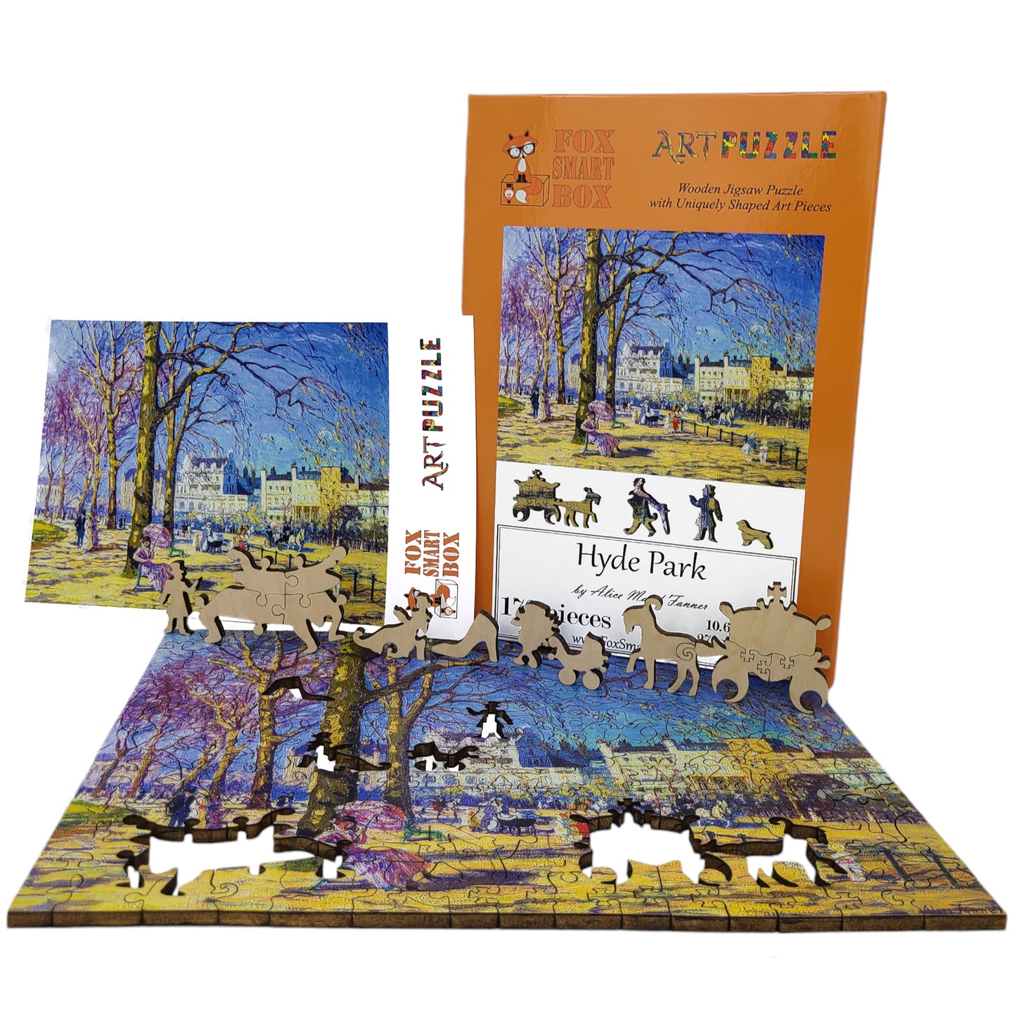 Wooden Jigsaw Puzzle for Adults - Uniquely Shaped Pieces - 172 Pieces - Hyde Park