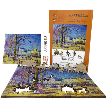 Wooden Jigsaw Puzzle for Adults - Uniquely Shaped Pieces - 172 Pieces - Hyde Park