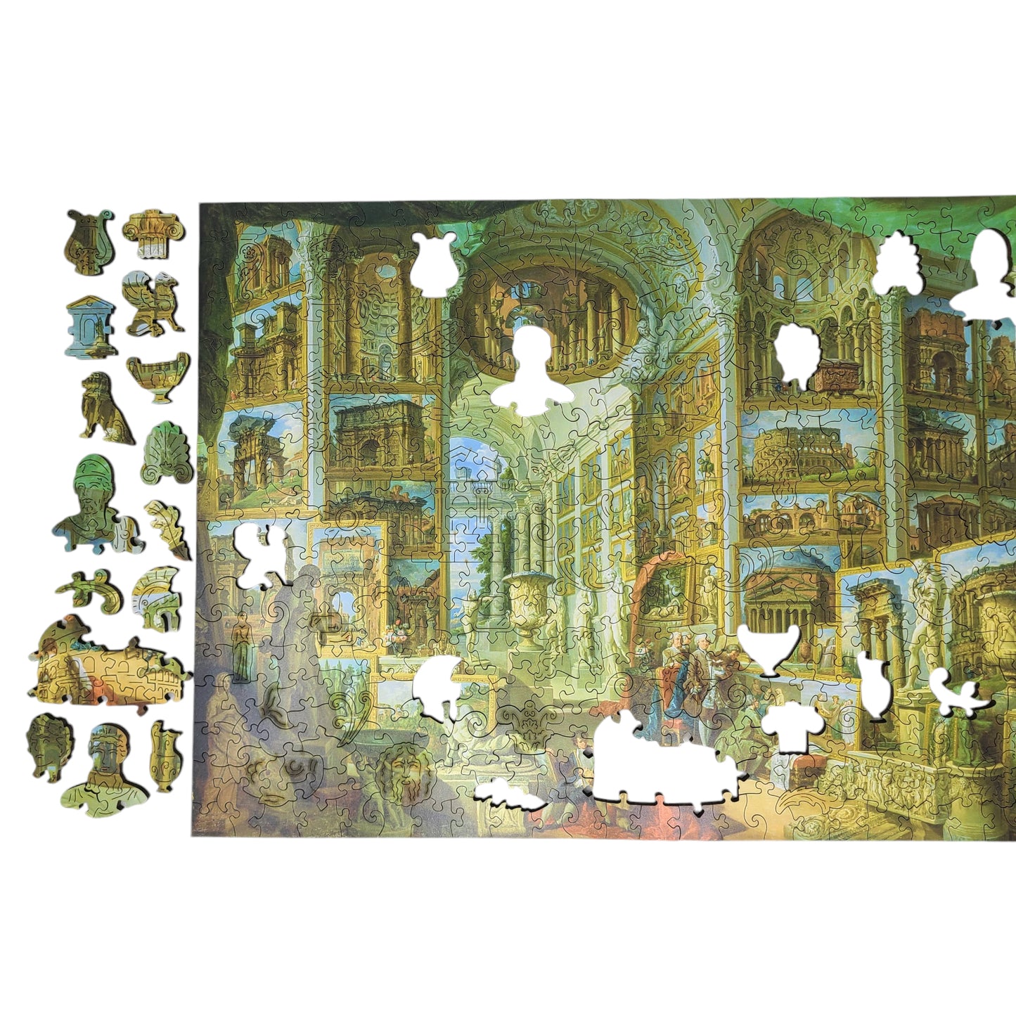 Wooden Jigsaw Puzzle for Adults - Uniquely Shaped Pieces - 430 Pieces - Views of Ancient Rome