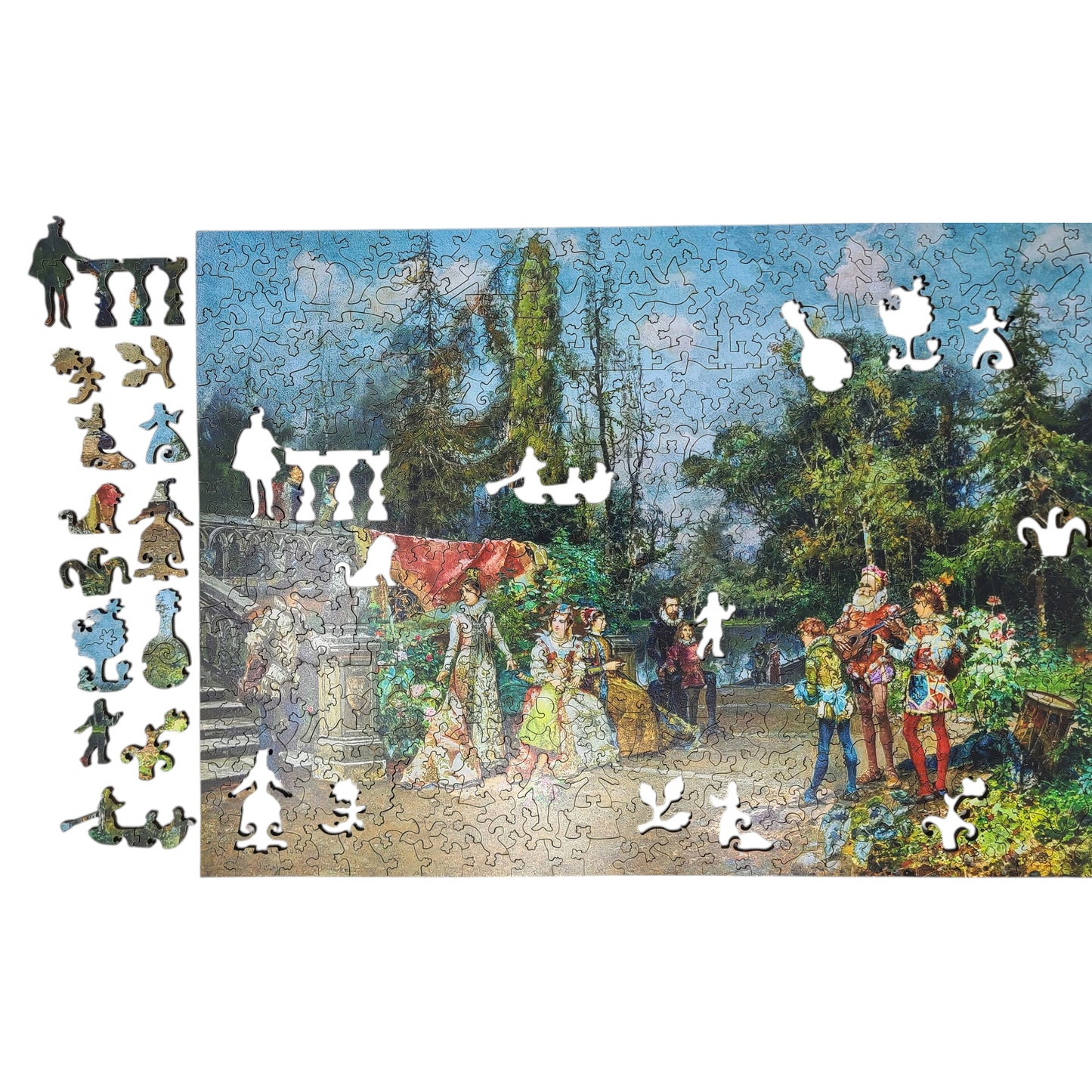 Wooden Jigsaw Puzzle for Adults - Uniquely Shaped Pieces - 425 Pieces - Venetian Court