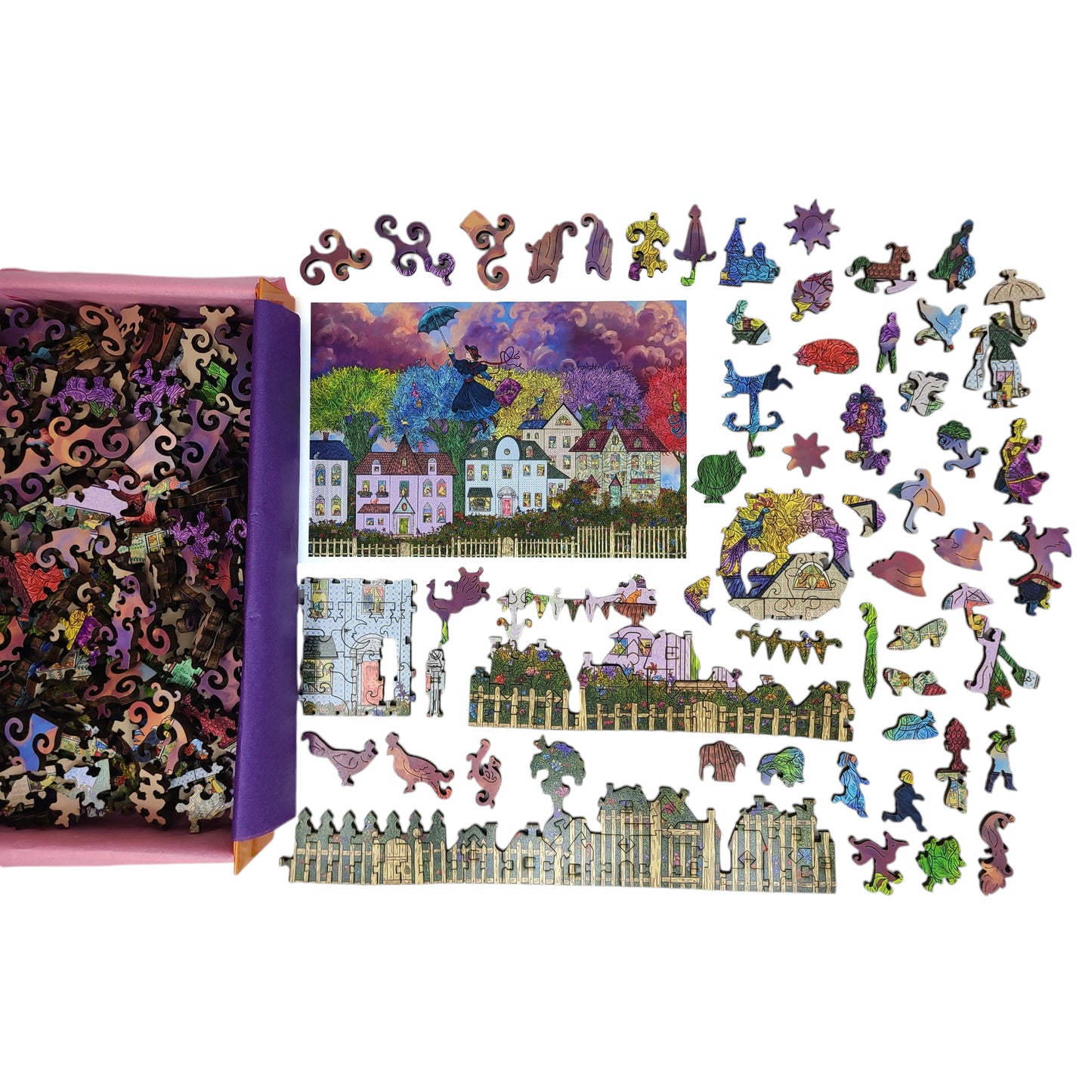 Wooden Jigsaw Puzzle for Adults - Uniquely Shaped Pieces - 414 Pieces - Goodbye, Mary