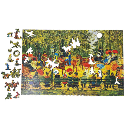 Wooden Jigsaw Puzzle for Adults - Uniquely Shaped Pieces - 340 Pieces - Central Park, New York