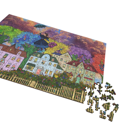 Wooden Jigsaw Puzzle for Adults - Uniquely Shaped Pieces - 414 Pieces - Goodbye, Mary