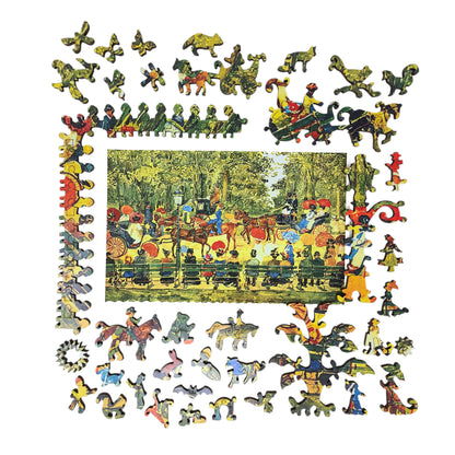 Wooden Jigsaw Puzzle for Adults - Uniquely Shaped Pieces - 340 Pieces - Central Park, New York