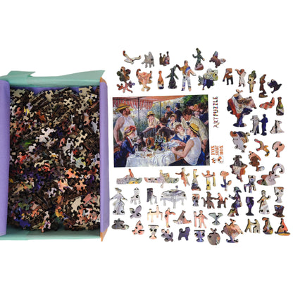 Wooden Jigsaw Puzzle for Adults - Uniquely Shaped Pieces - 414 Pieces - Luncheon of the Boating Party