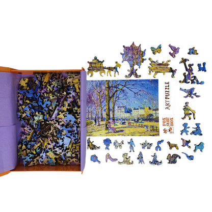 Wooden Jigsaw Puzzle for Adults - Uniquely Shaped Pieces - 172 Pieces - Hyde Park