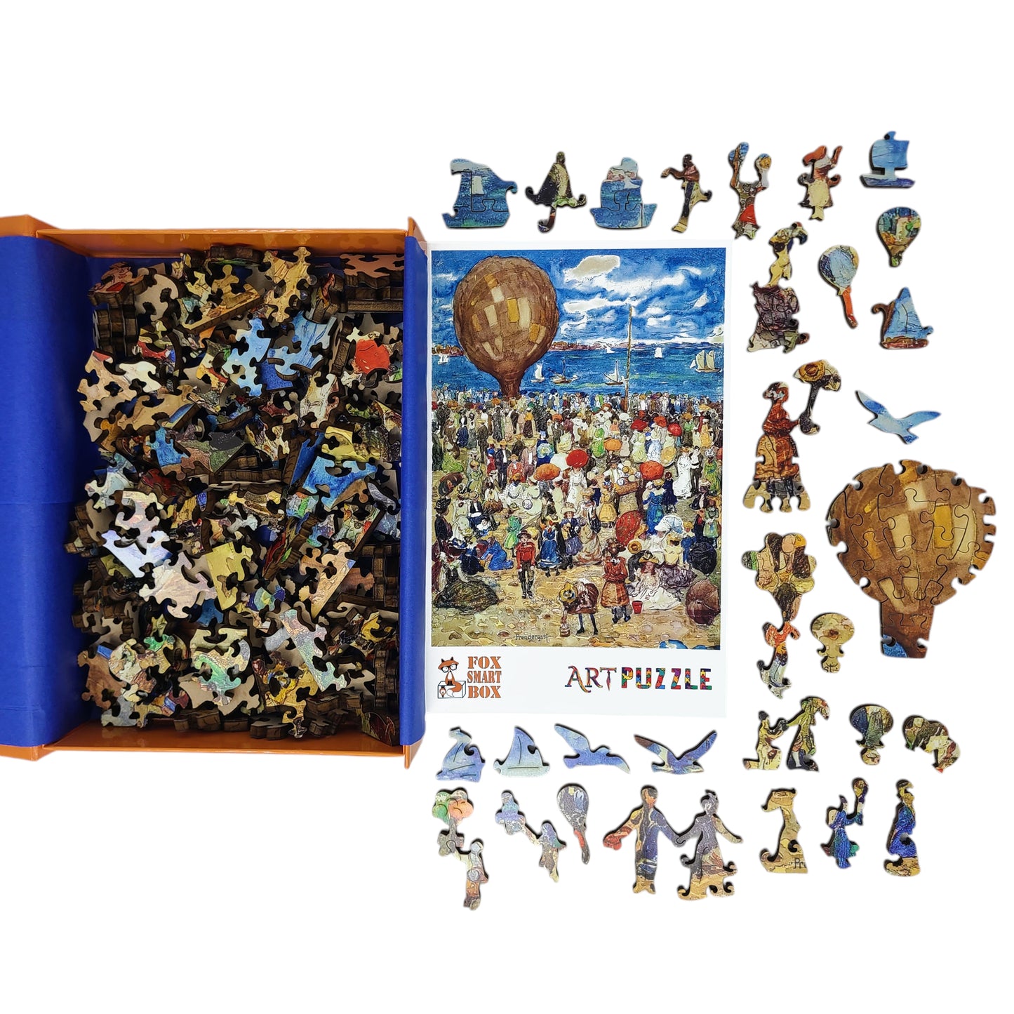 Wooden Jigsaw Puzzle for Adults - Uniquely Shaped Pieces - 210 Pieces - The Balloon